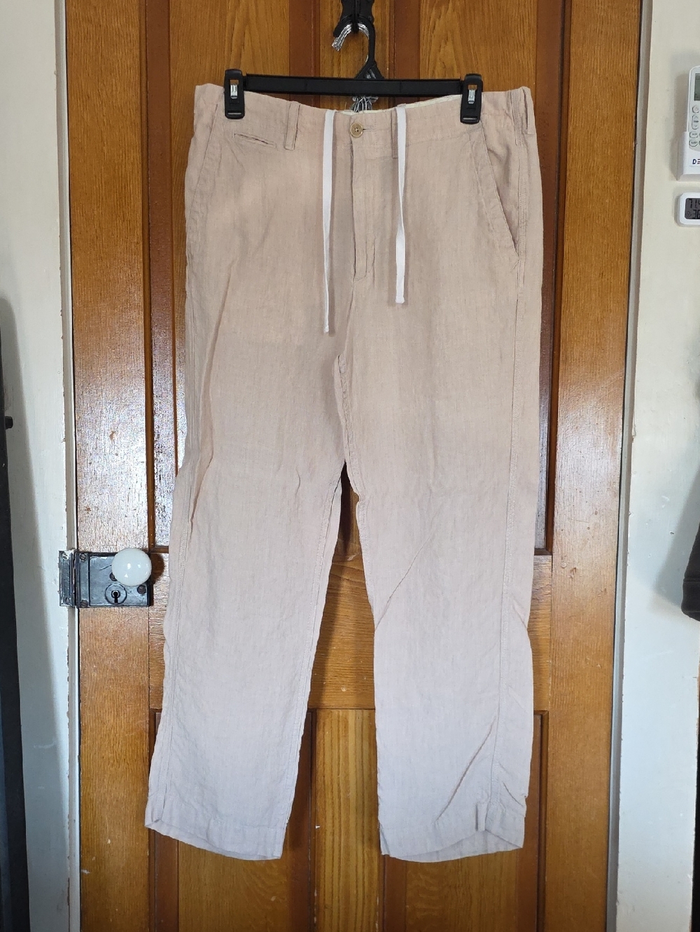 Banana Republic Men's Drawstring Linen Chinos - Light Tan